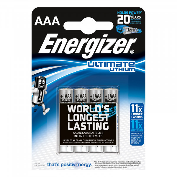 Piles ENERGIZER AAA LITHIUM Ultimate 1,5V