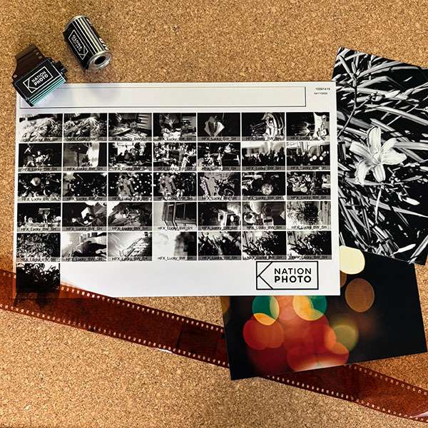 planche contact labo photo